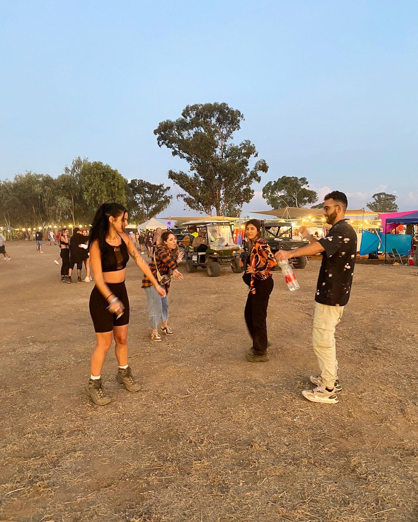 Einav A. dancing with her friends at nova festival