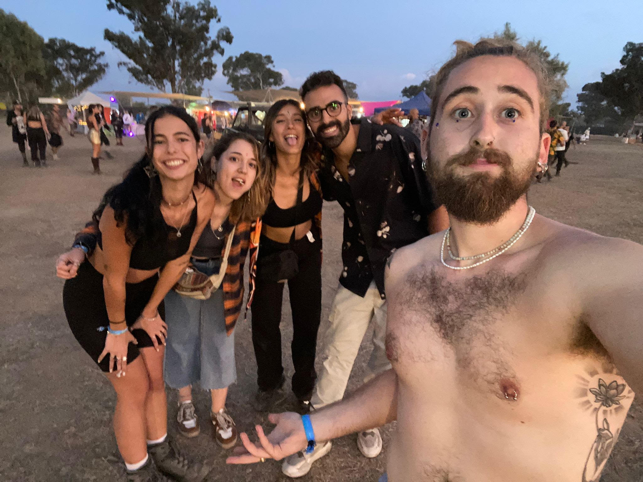 Einav A. with her friends at nova festival