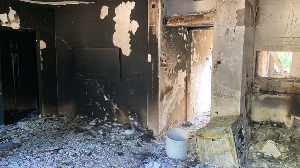 The walls of Jude's house after it burned down