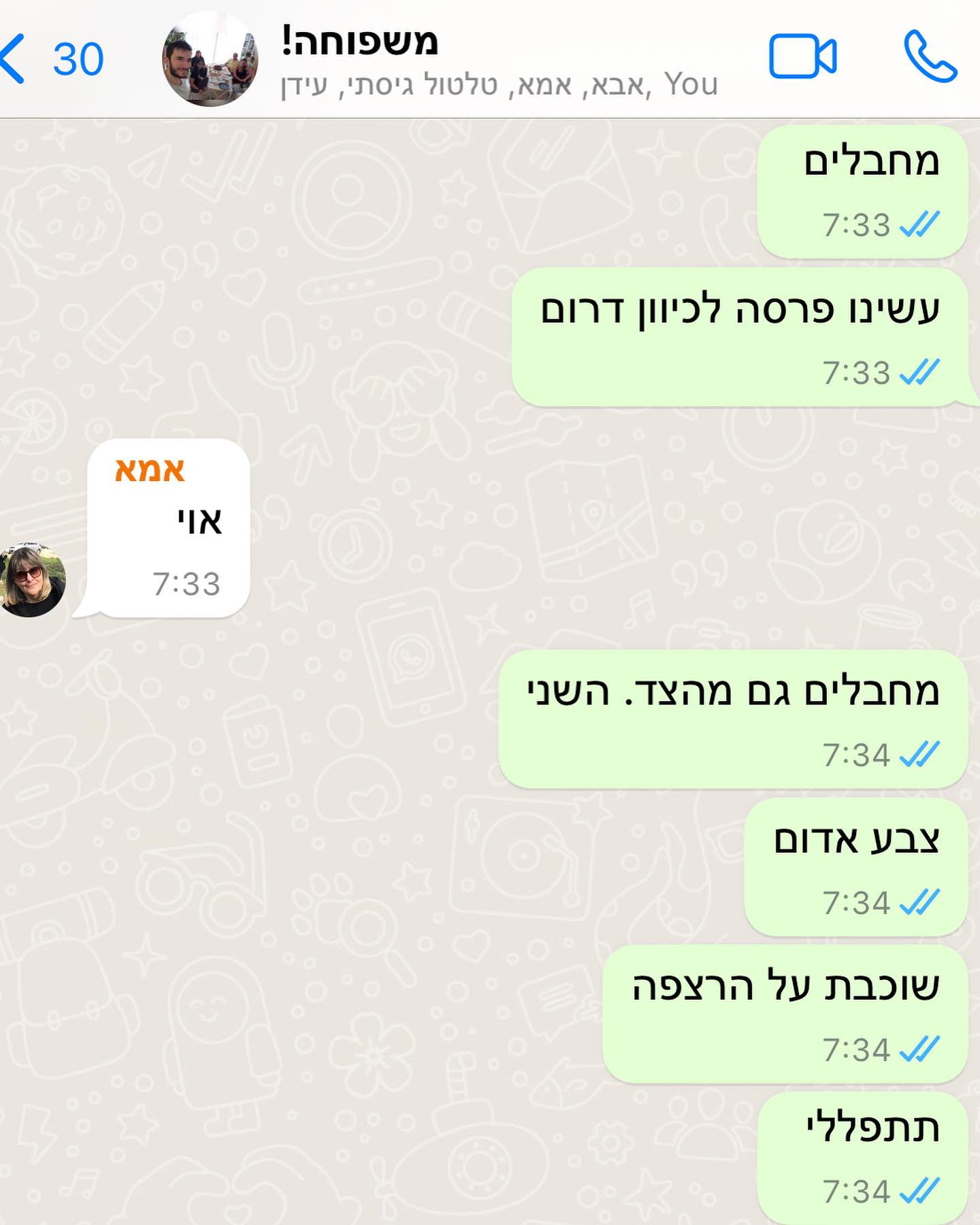 WhatsApp conversation about the terrorists