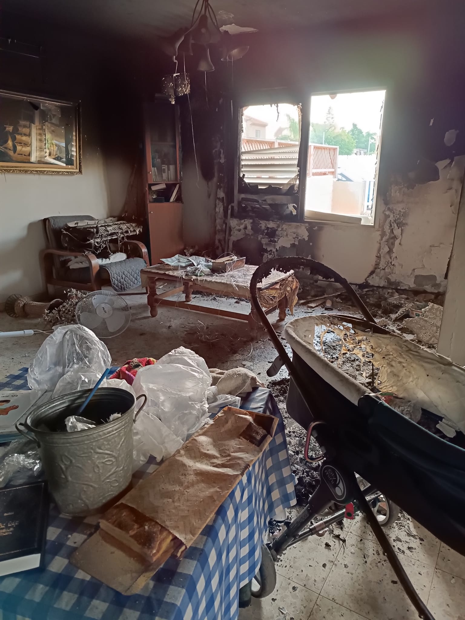 House destroyed after terrorist attack