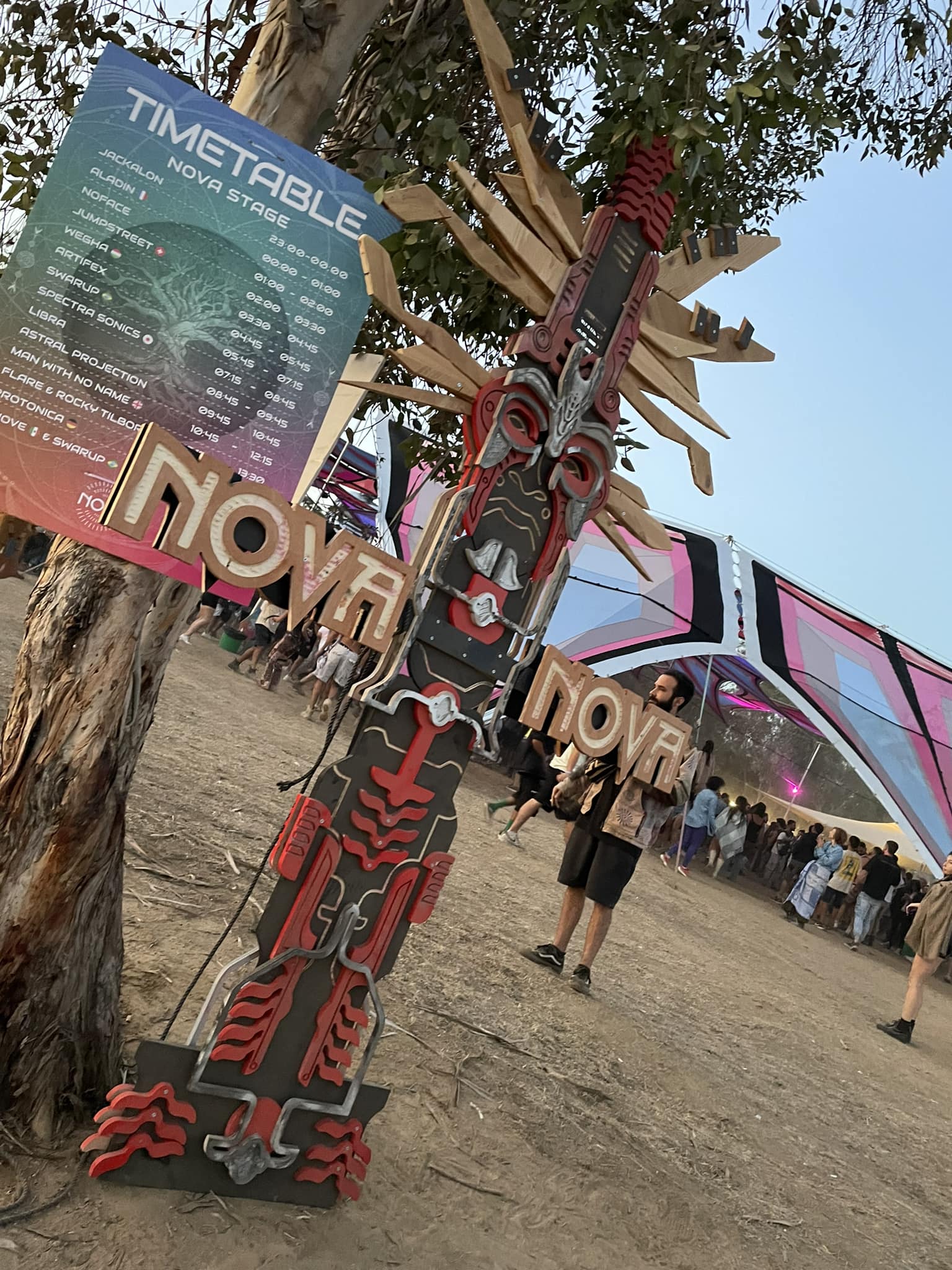 The Nova Festival sign