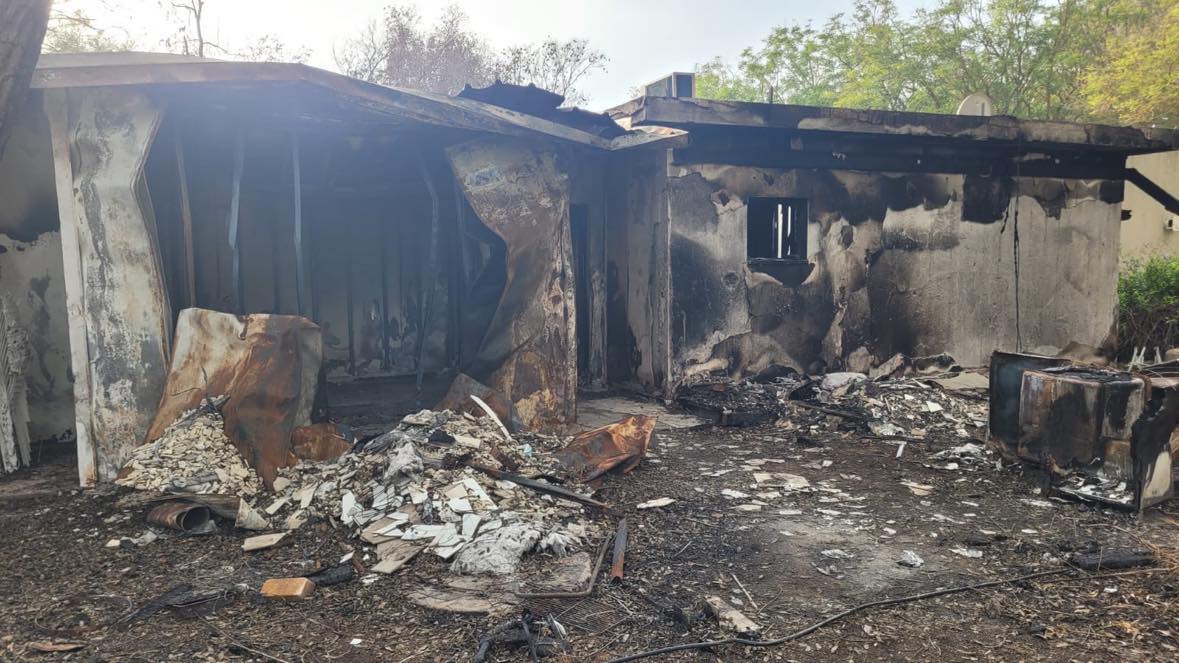 The house was completely burned down