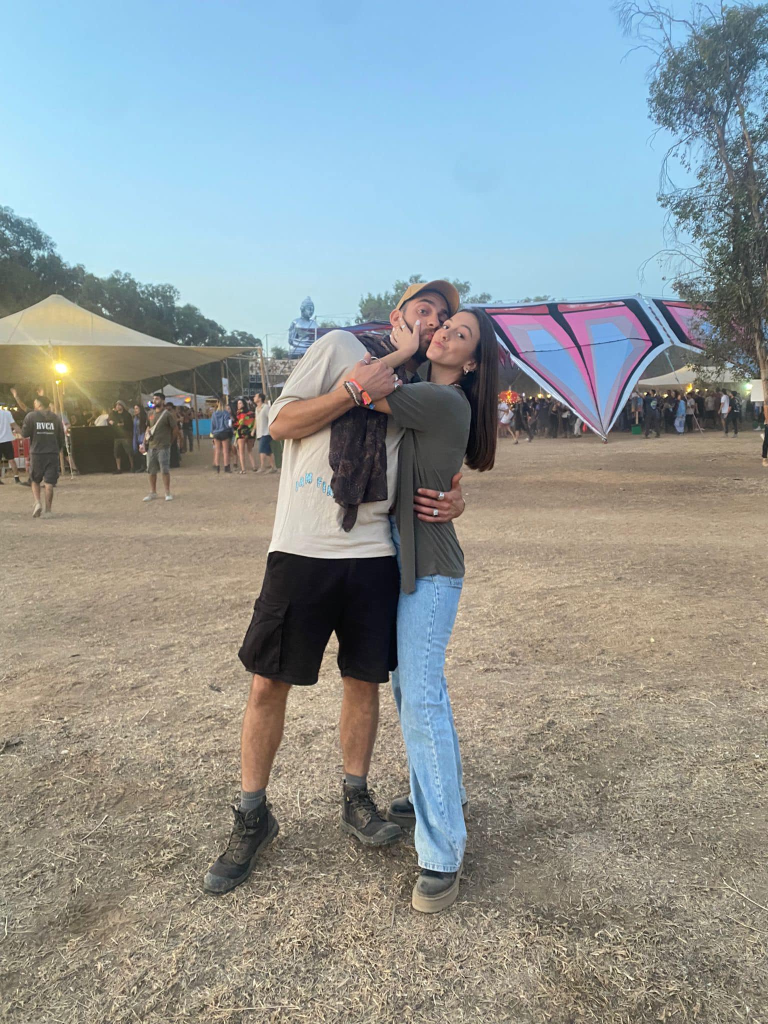 Carmel S. with her partner Shaked at the Nova Festival