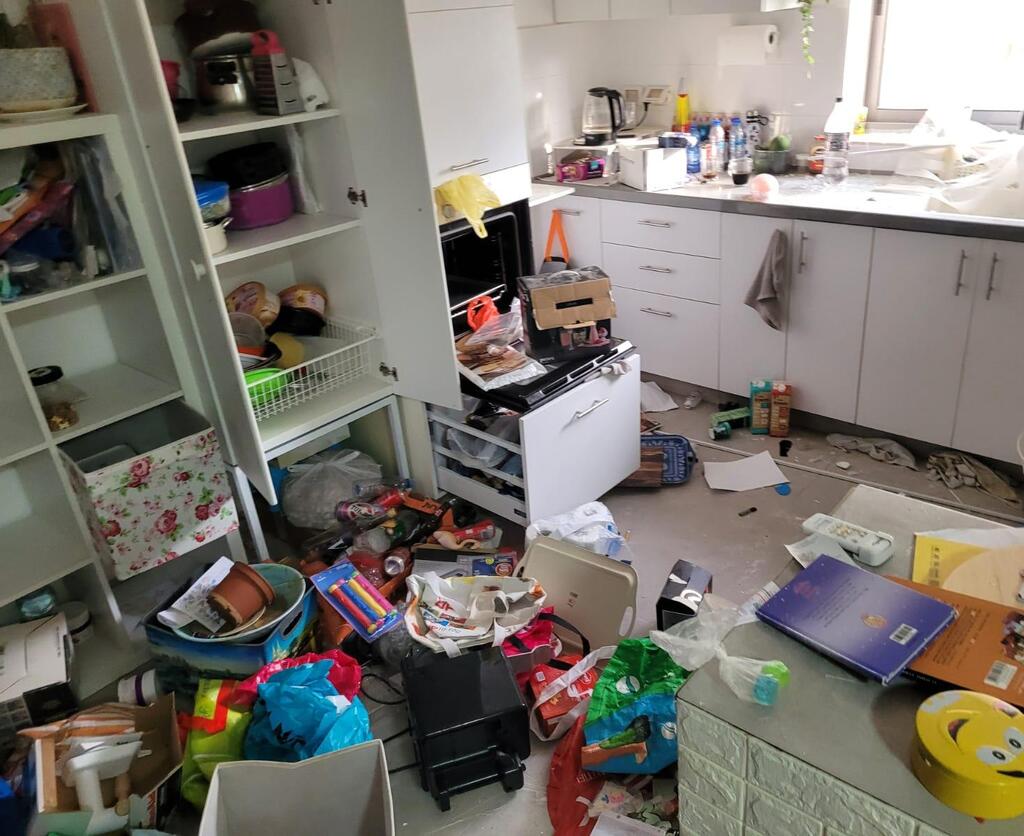 Housewares and things thrown on the kitchen floor