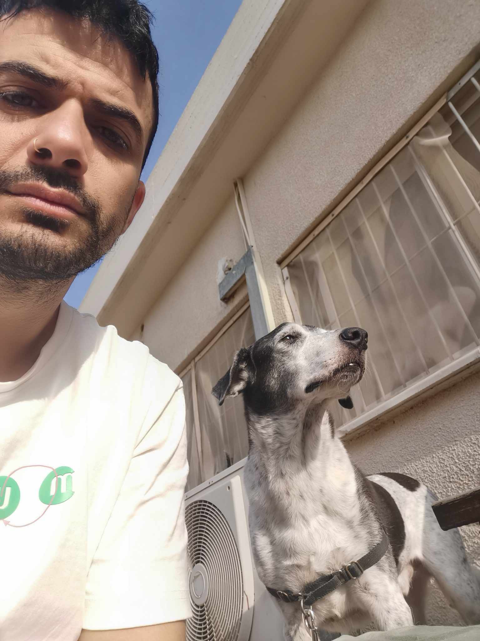 Nadav T with his dog Tom-Tom