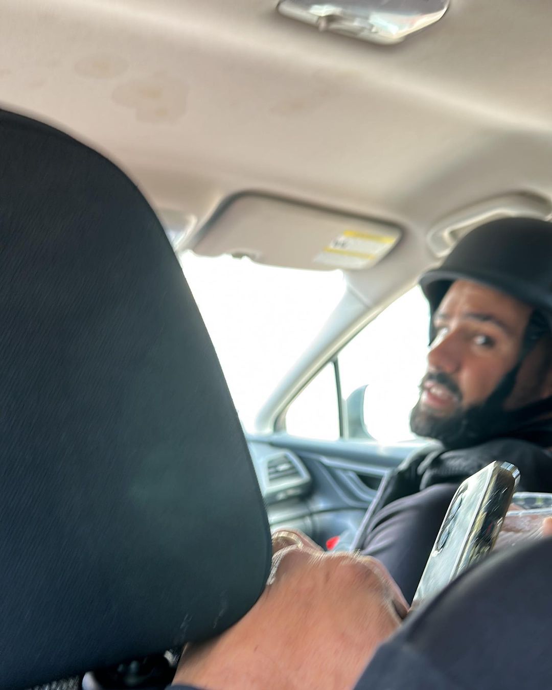A man in a car at the Nova festival